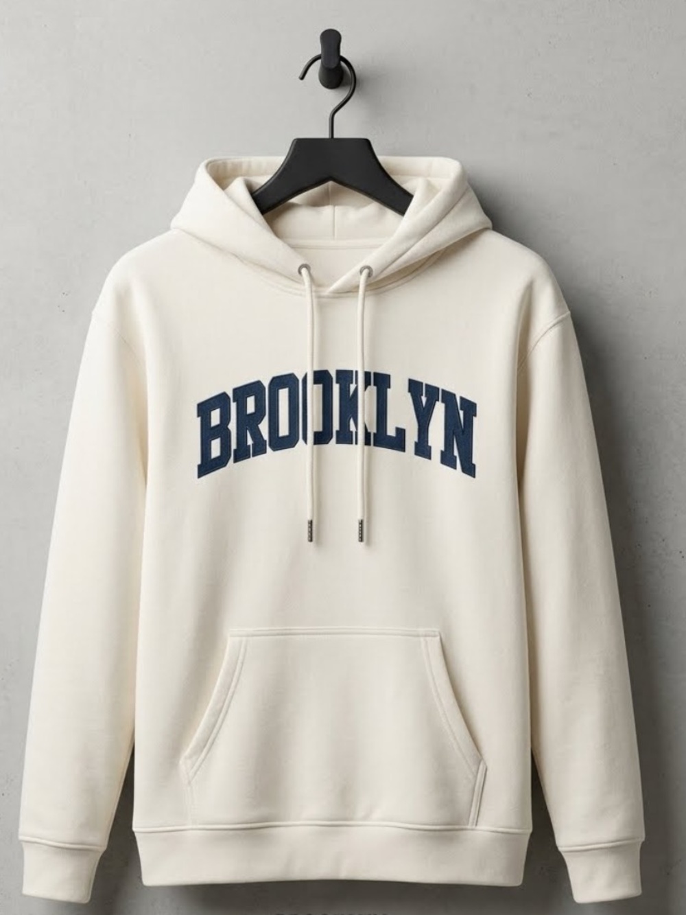 Brooklyn Graphic White Collegiate Hoodie Size Extra Small